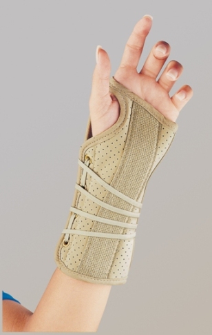 wrist soft brace suede finish fit cockup